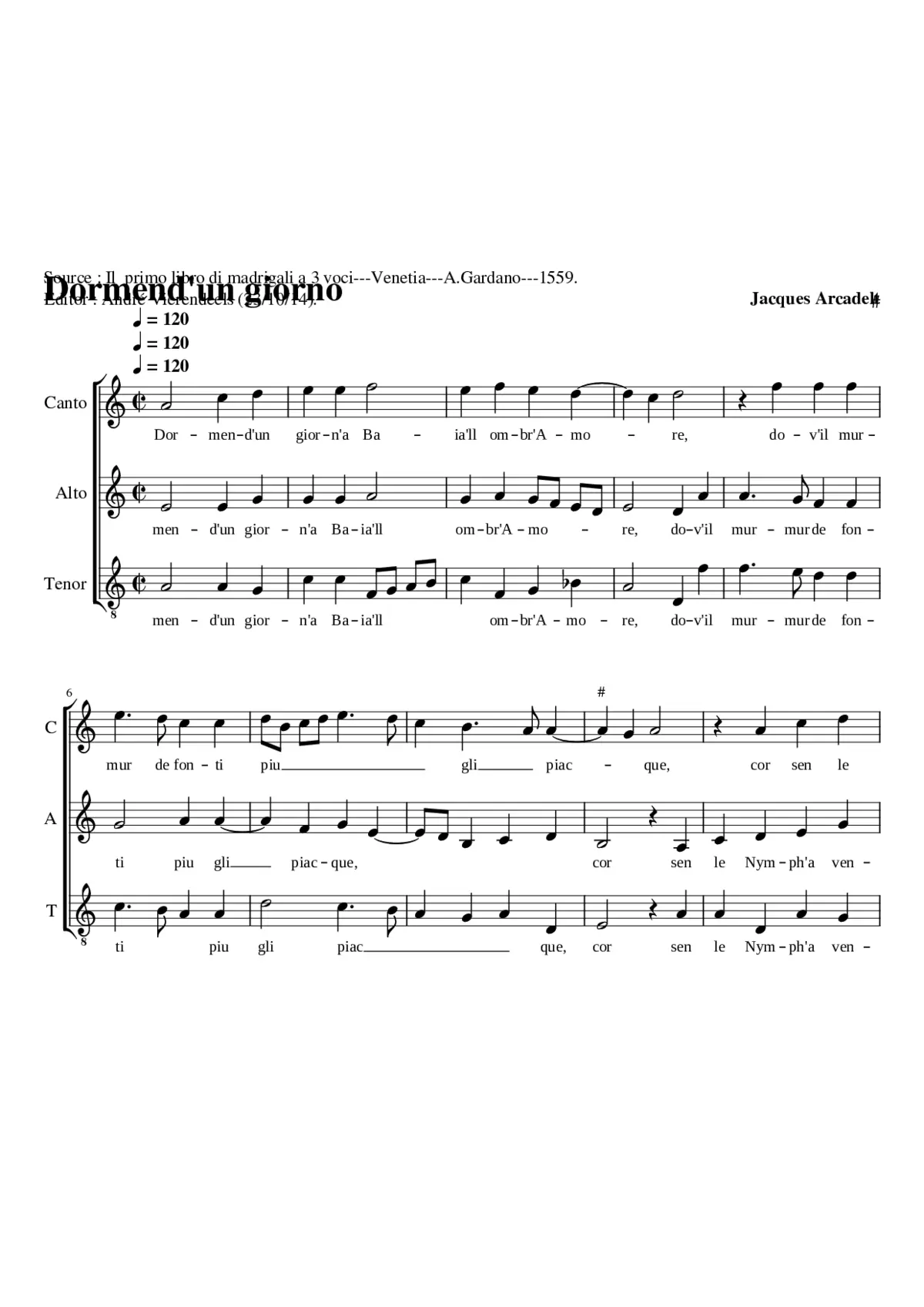 Dormend' un giorno - Page 1