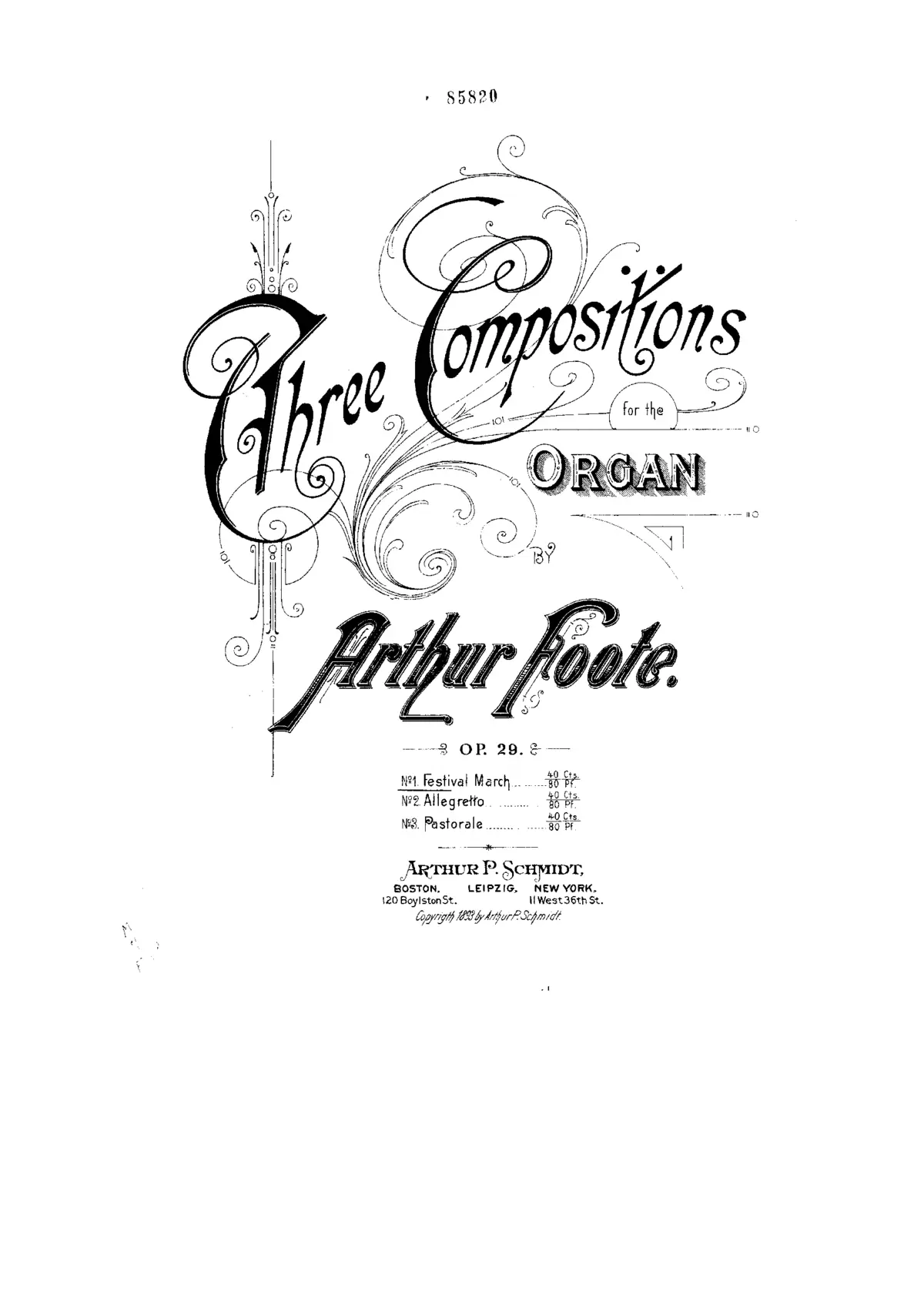 3 Compositions for Organ, Op.29 - Page 1