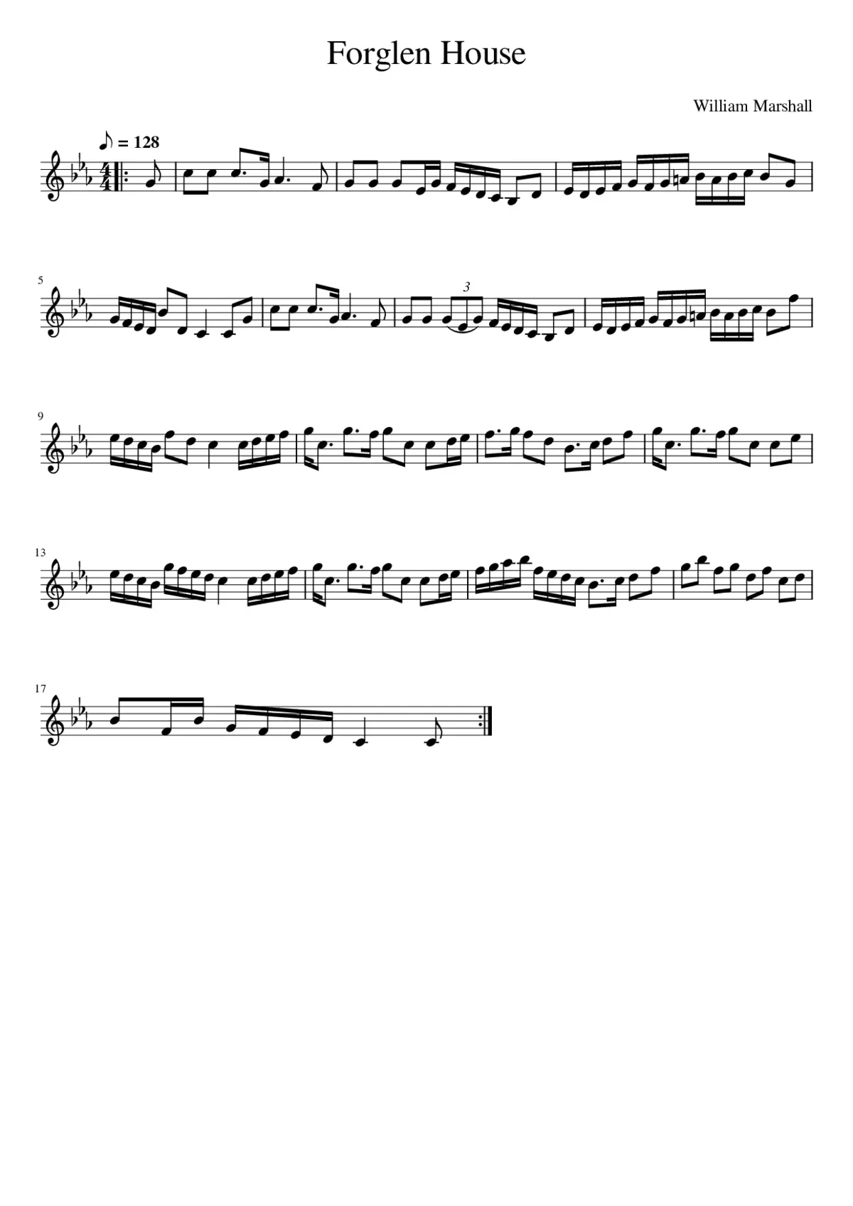 Forglen House - Page 1