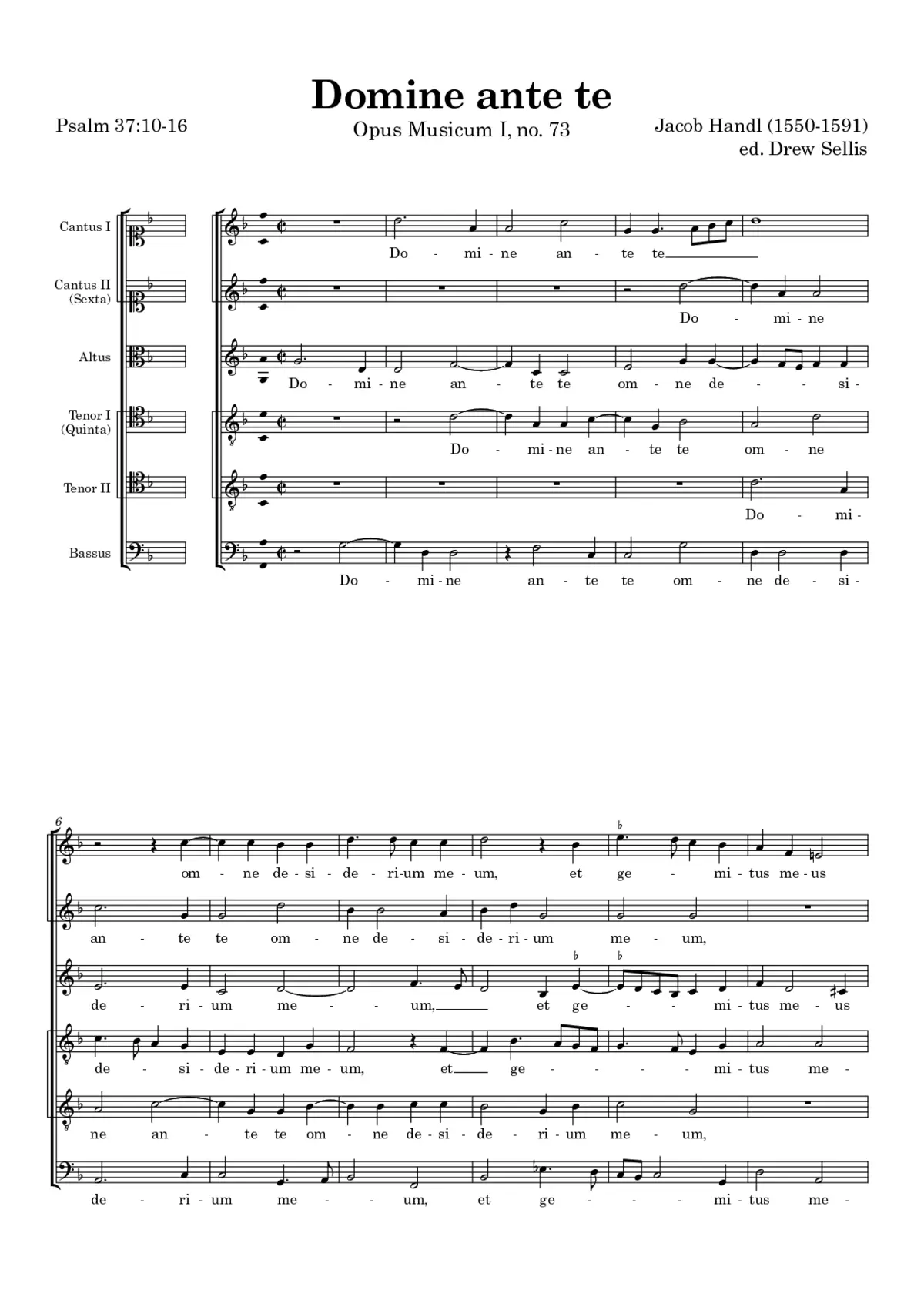 Domine ante te - Page 1