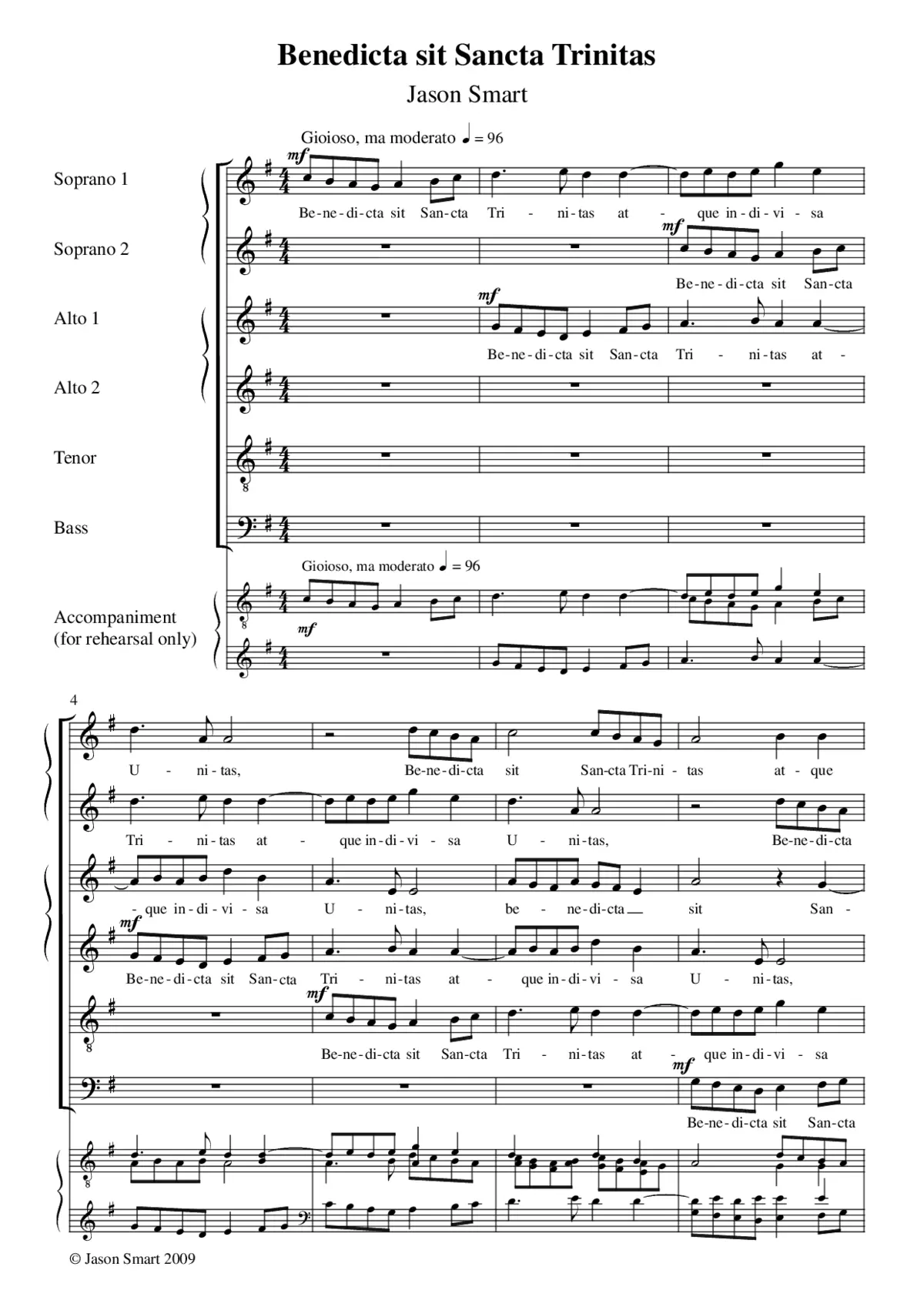 Benedicta sit sancta Trinitas - Page 1