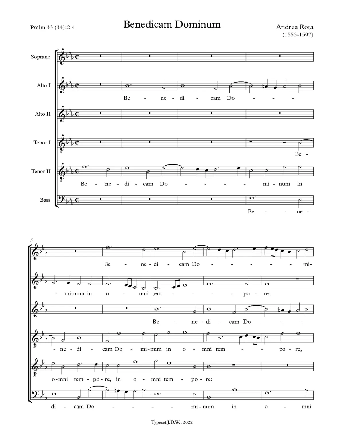 Benedicam Dominum a 6 - Page 1