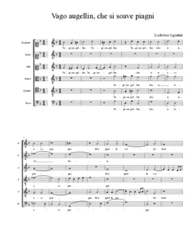 Vago augellin, che si soave piagni