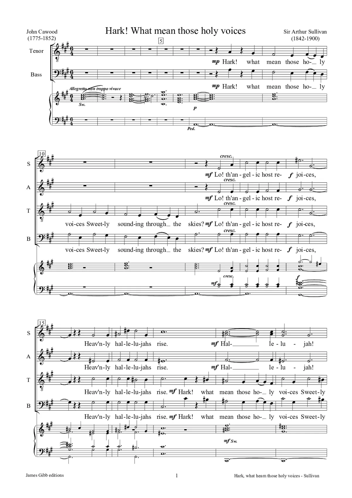 Hark, what mean those holy voices - Page 1