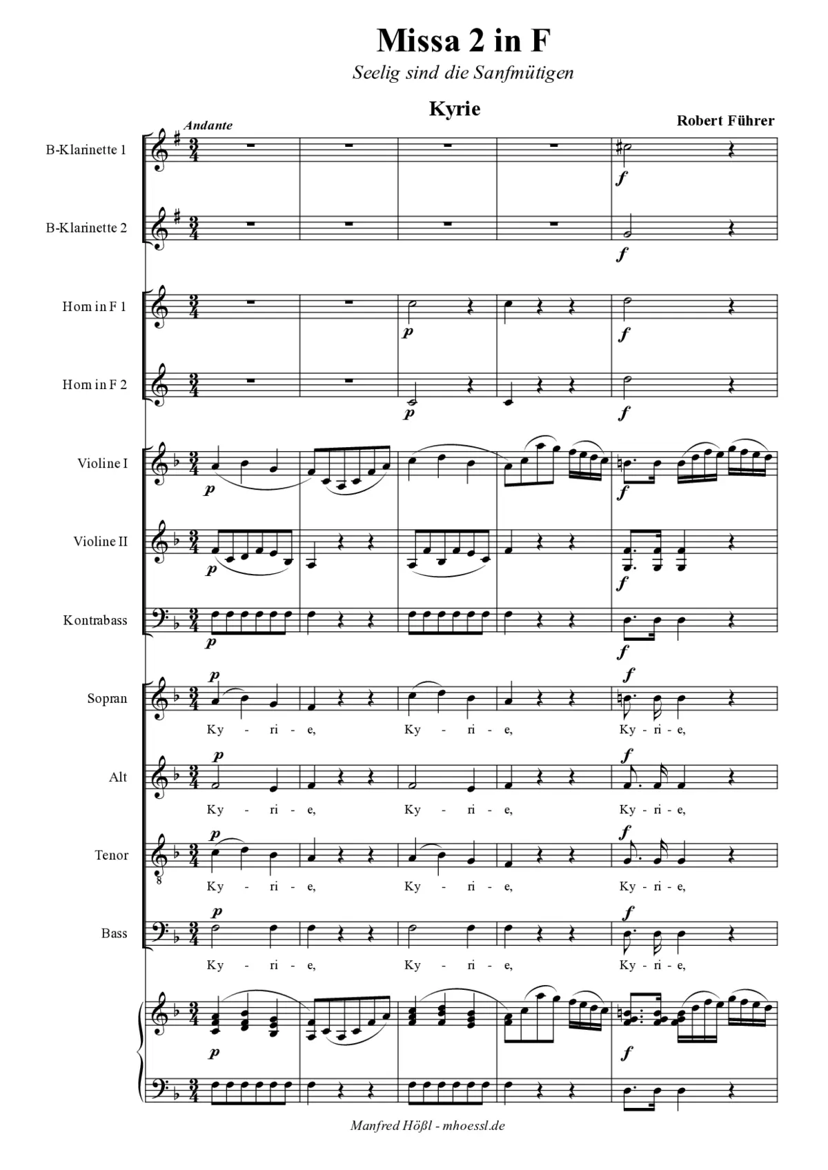 Missa "Seelig sind die Sanftmütigen" - Page 1
