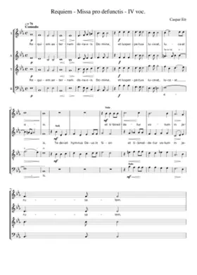 Missa pro defunctis ad 4 voces inaequales