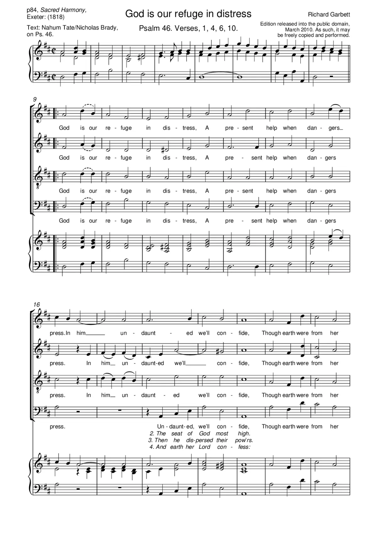 God is our refuge in distress - Page 1