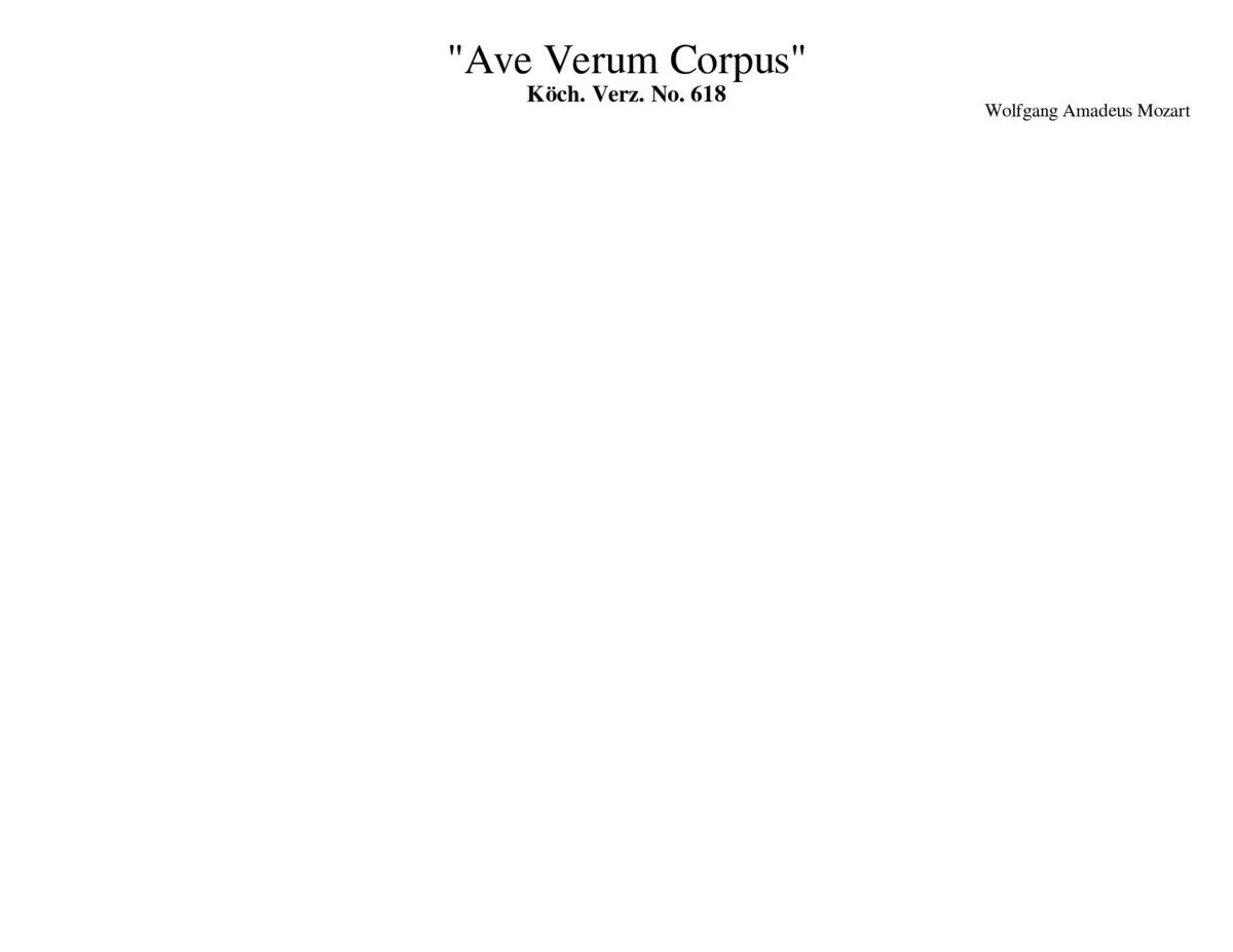 Ave verum corpus K.618 - Page 1