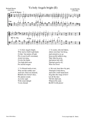 Ye holy Angels bright (II)