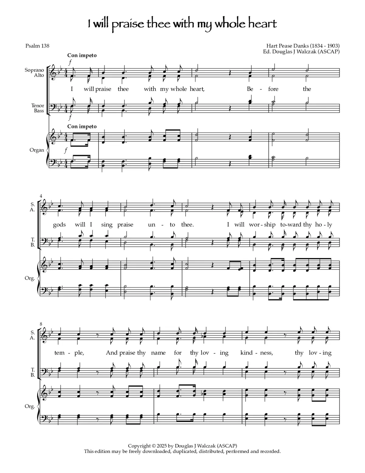 I will praise thee with my whole heart - Page 1