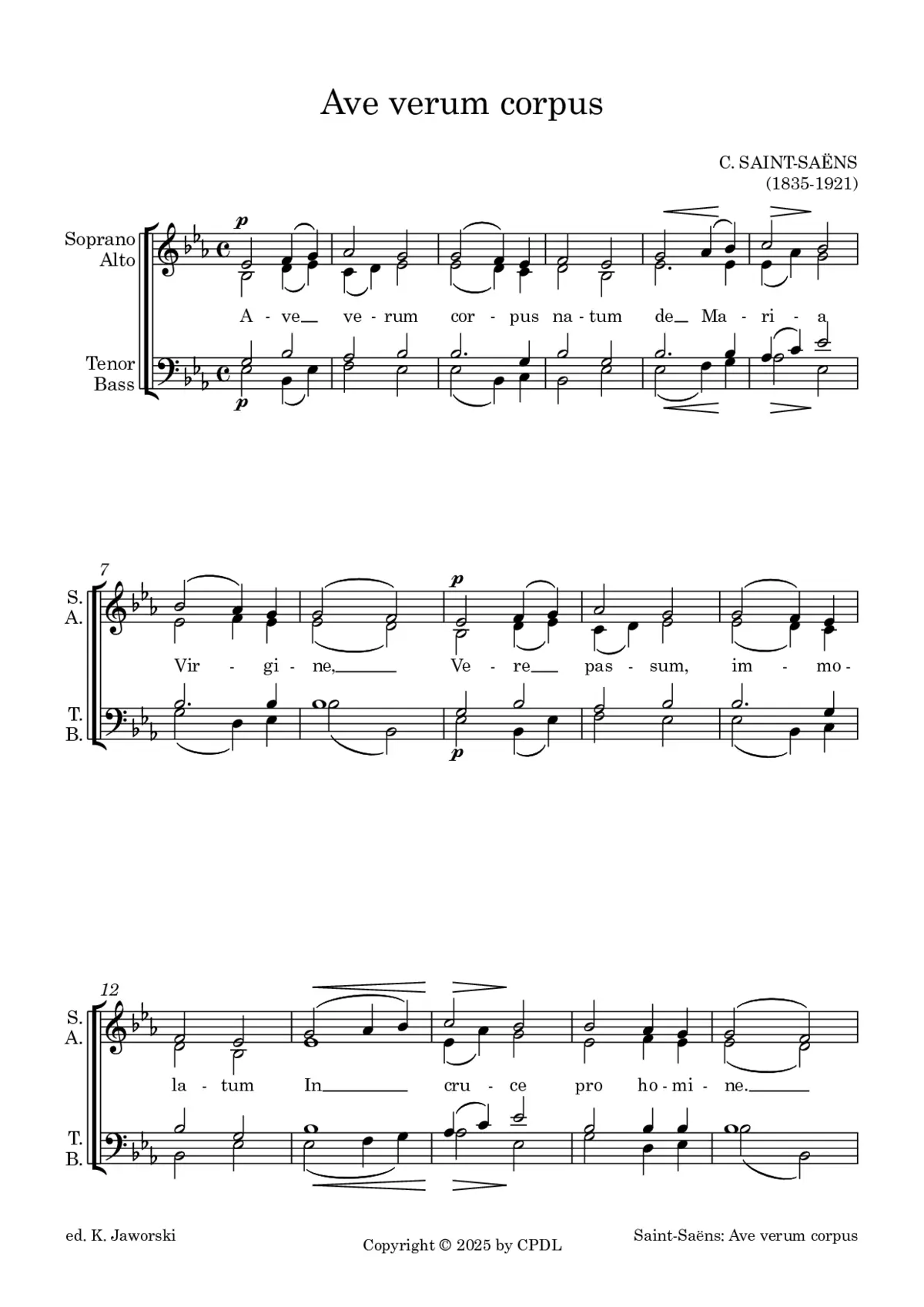 Ave verum in E-flat major - Page 1