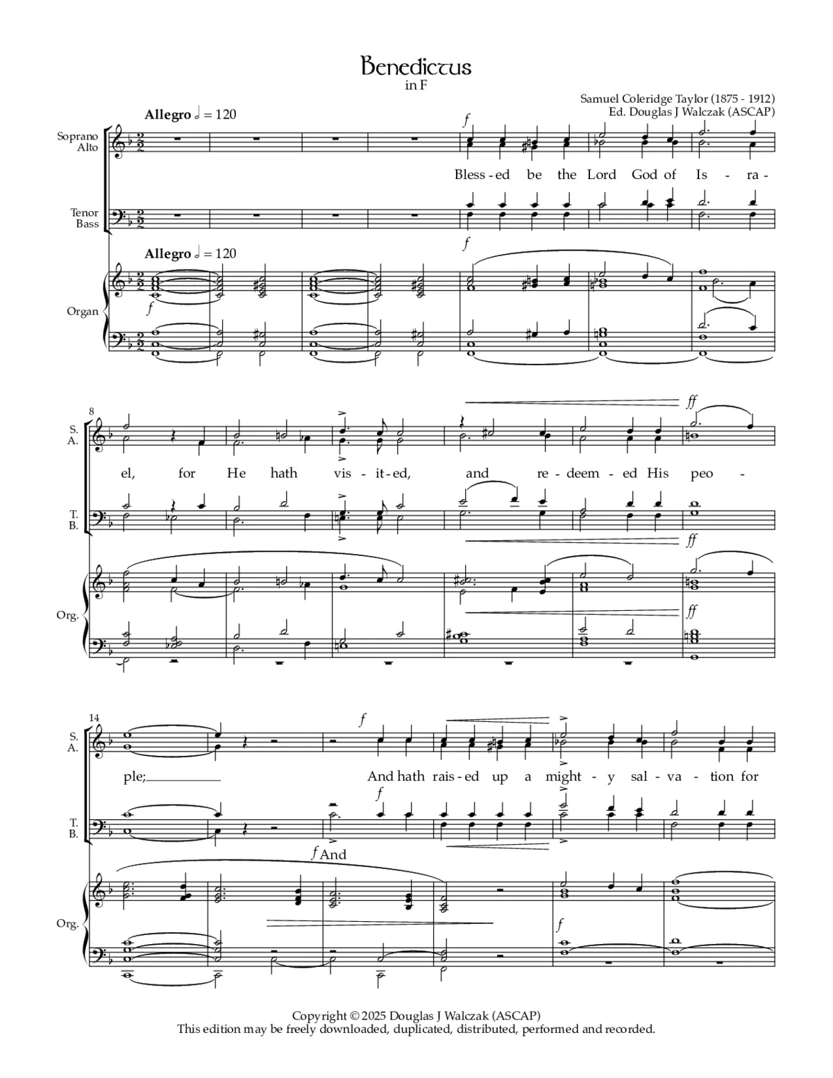 Benedictus in F Major - Page 1