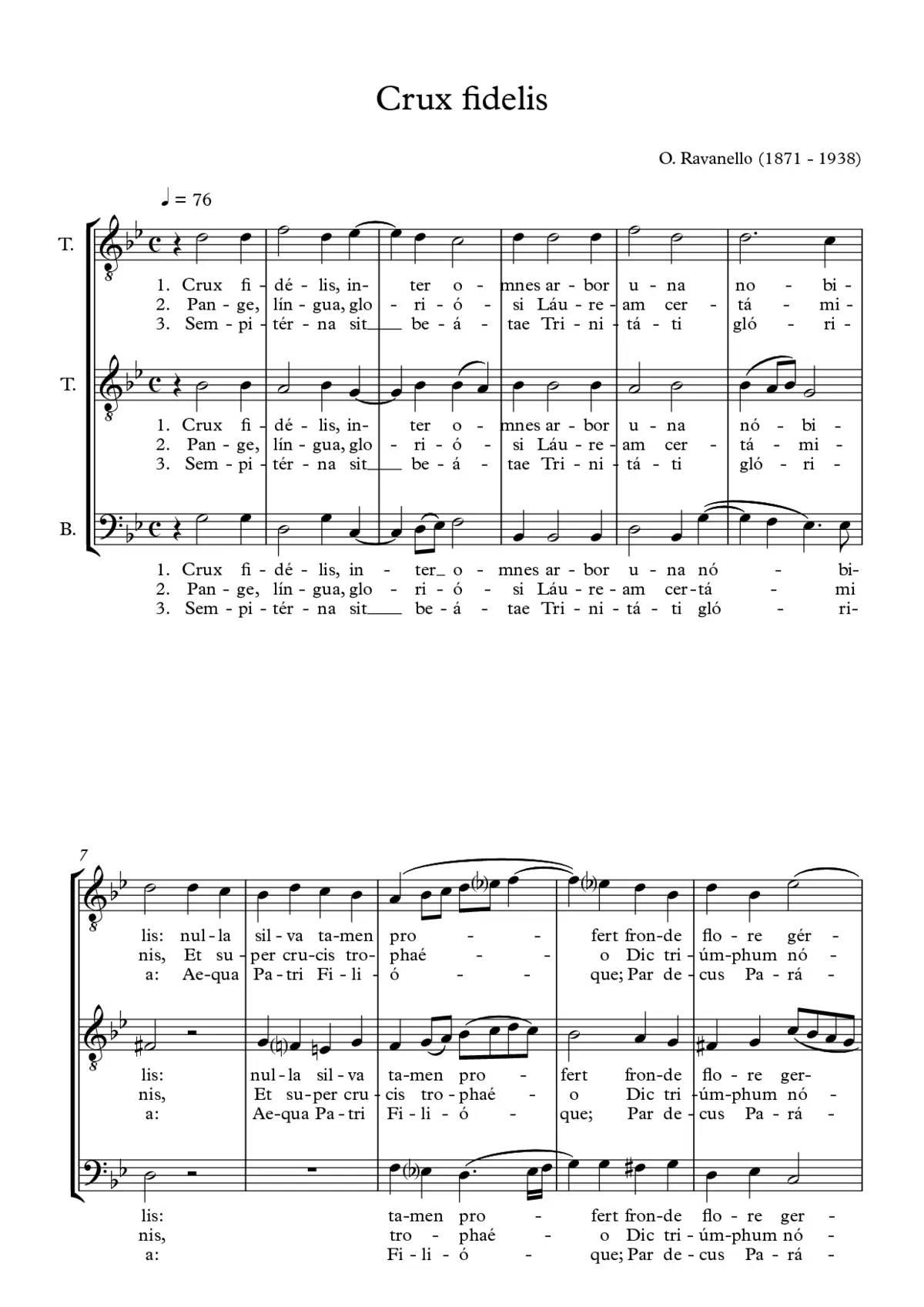 Crux fidelis, op. 66/9 - Page 1