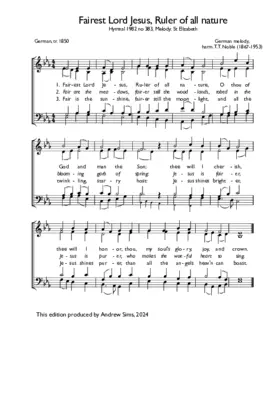 Fairest Lord Jesus (ST ELIZABETH)