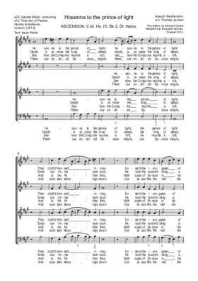 Hosanna to the prince of light