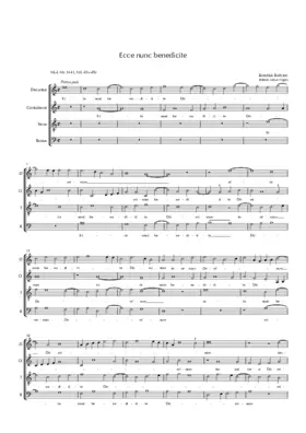 Ecce nunc benedicite