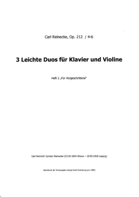 6 leichte Duos für Klavier und Violine für Anfänger u. Fortgeschrittene