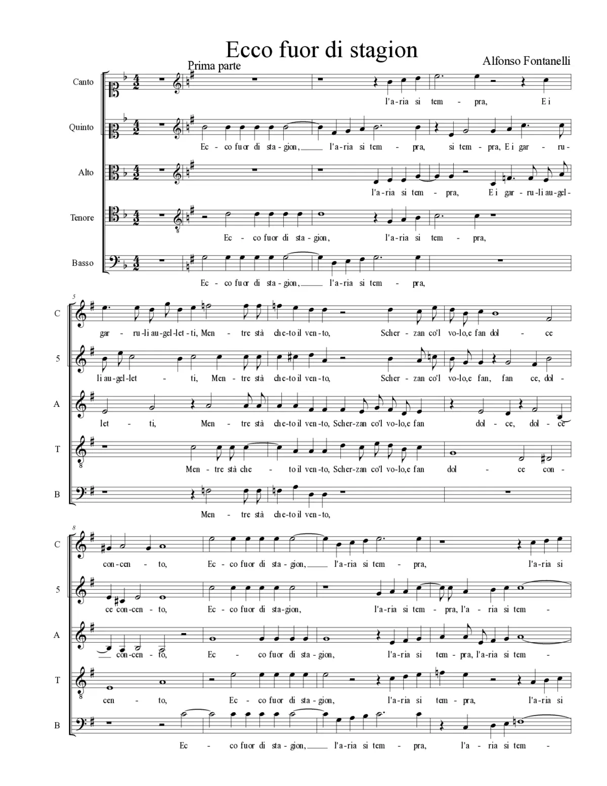 Ecco fuor di stagion - Page 1