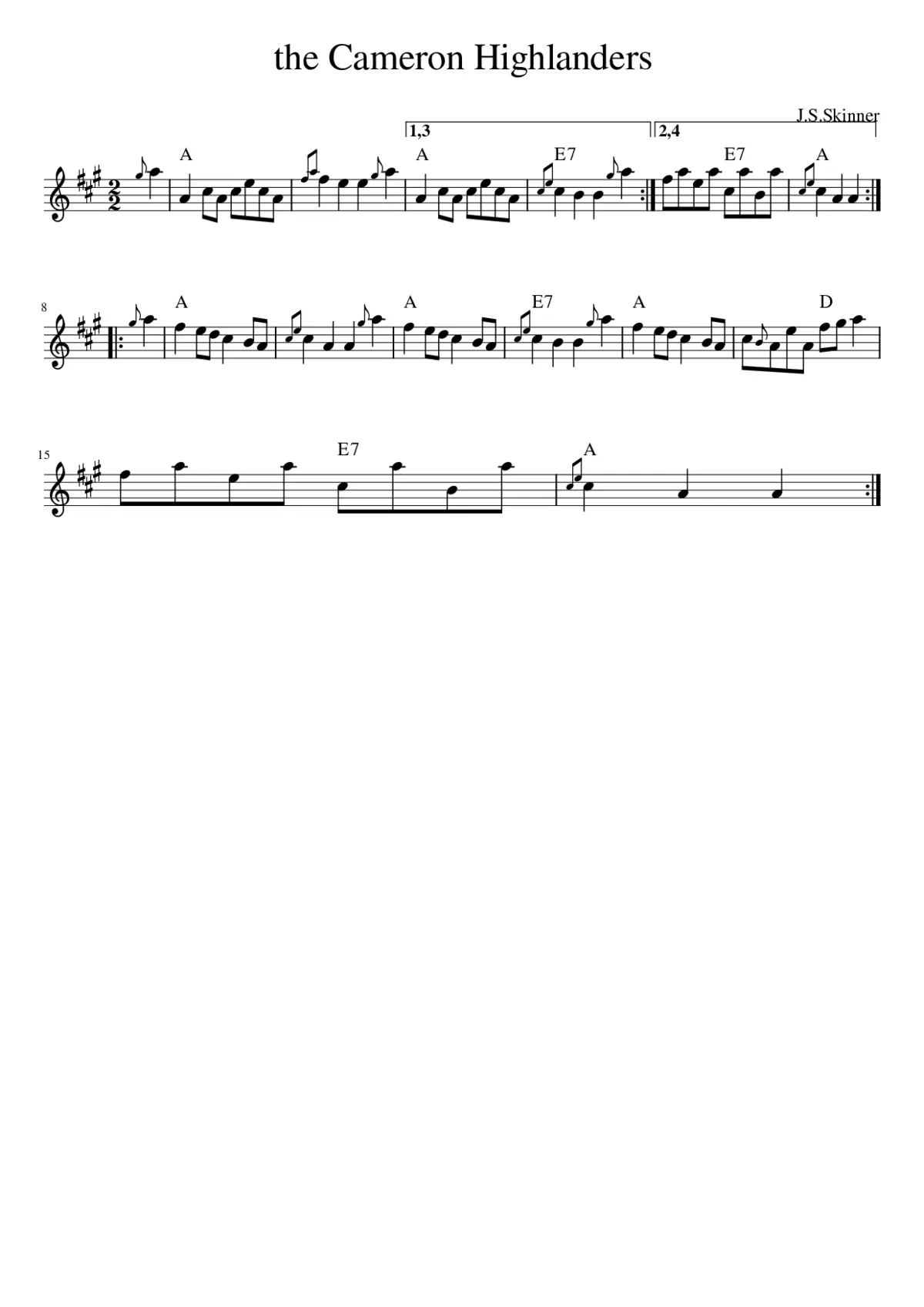 The Cameron Highlanders - Page 1