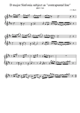 Sinfonia in D major BWV 789