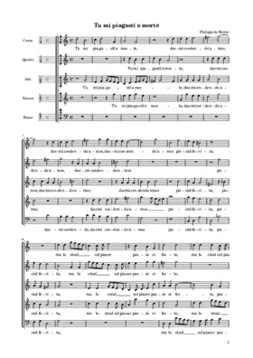 Tu mi piagasti a morte