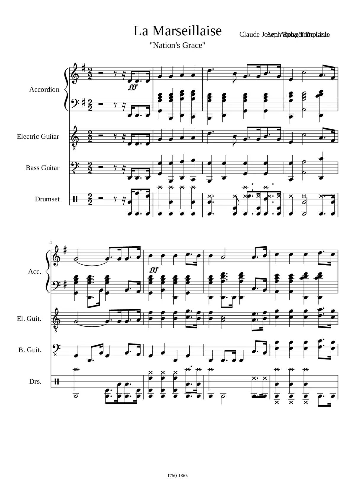 La Marseillaise - Page 1