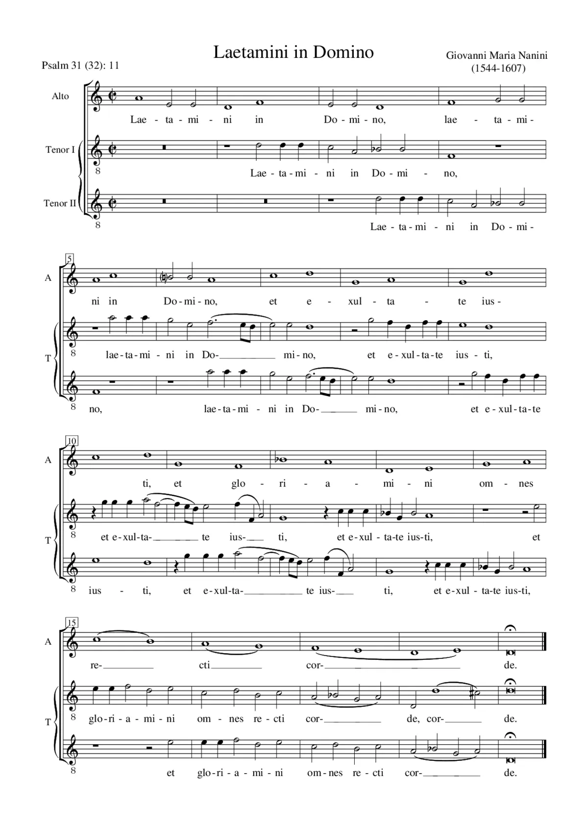 Laetamini in Domino - Page 1