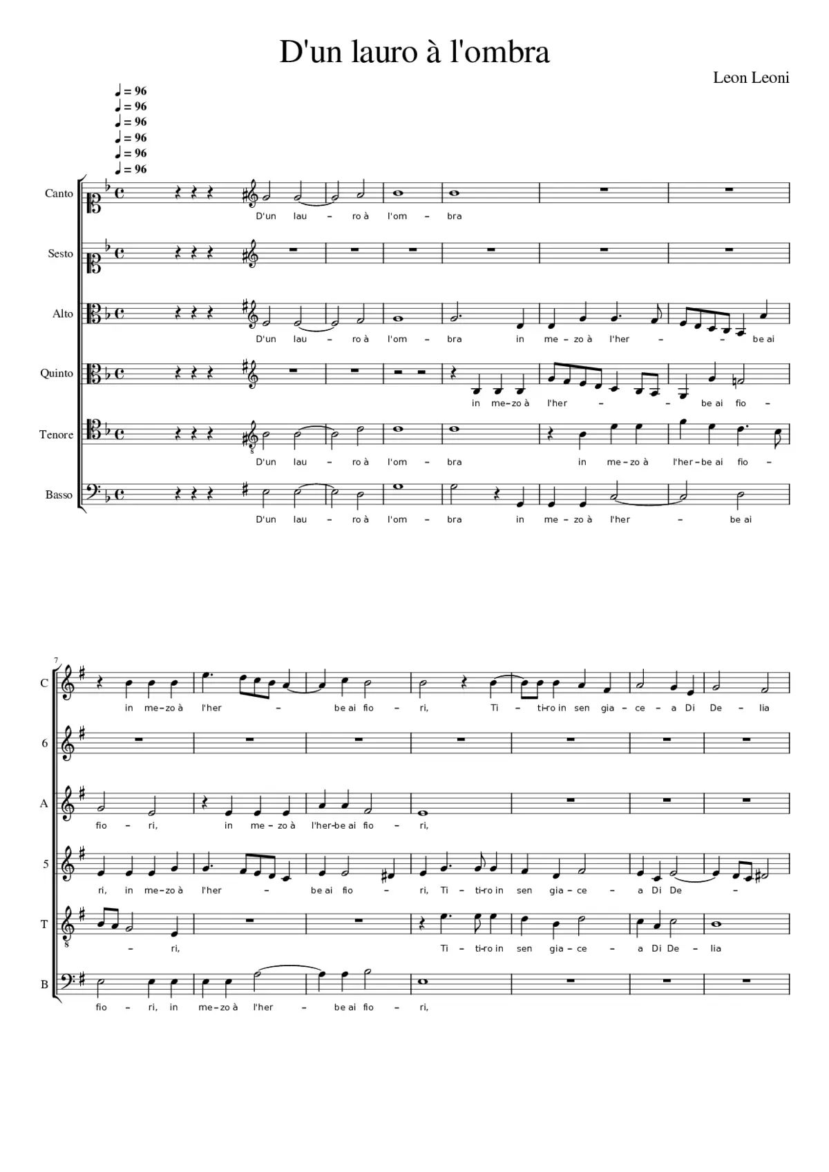 D'un lauro à l'ombra - Page 1