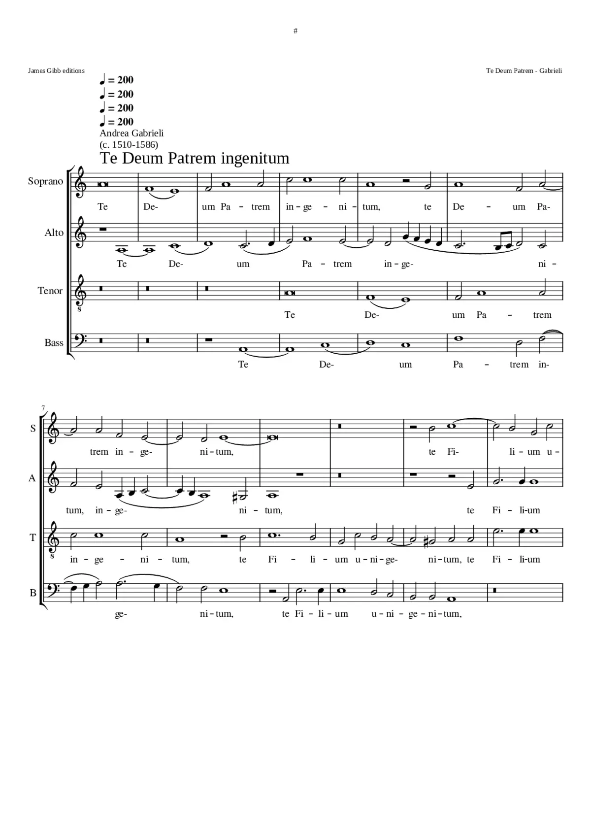Te Deum Patrem ingenitum - Page 1