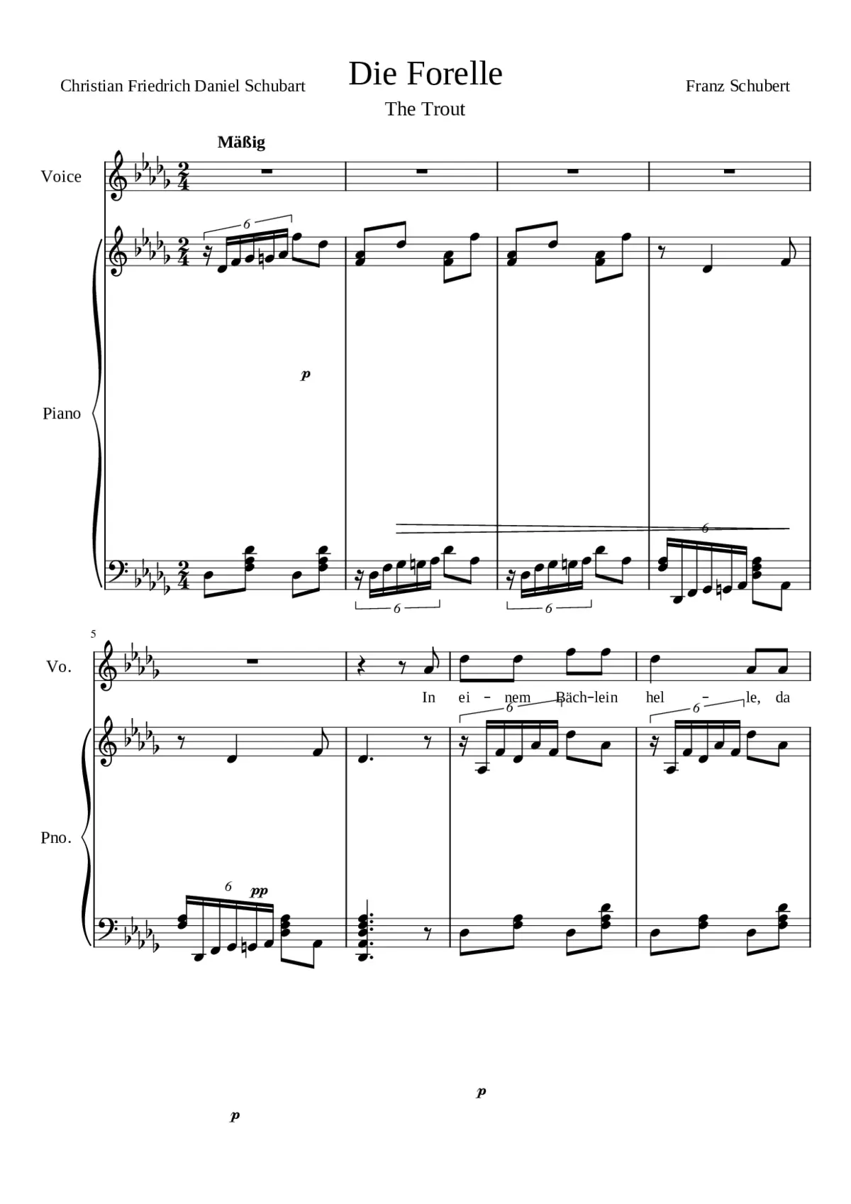 Die Forelle D.550 - Page 1
