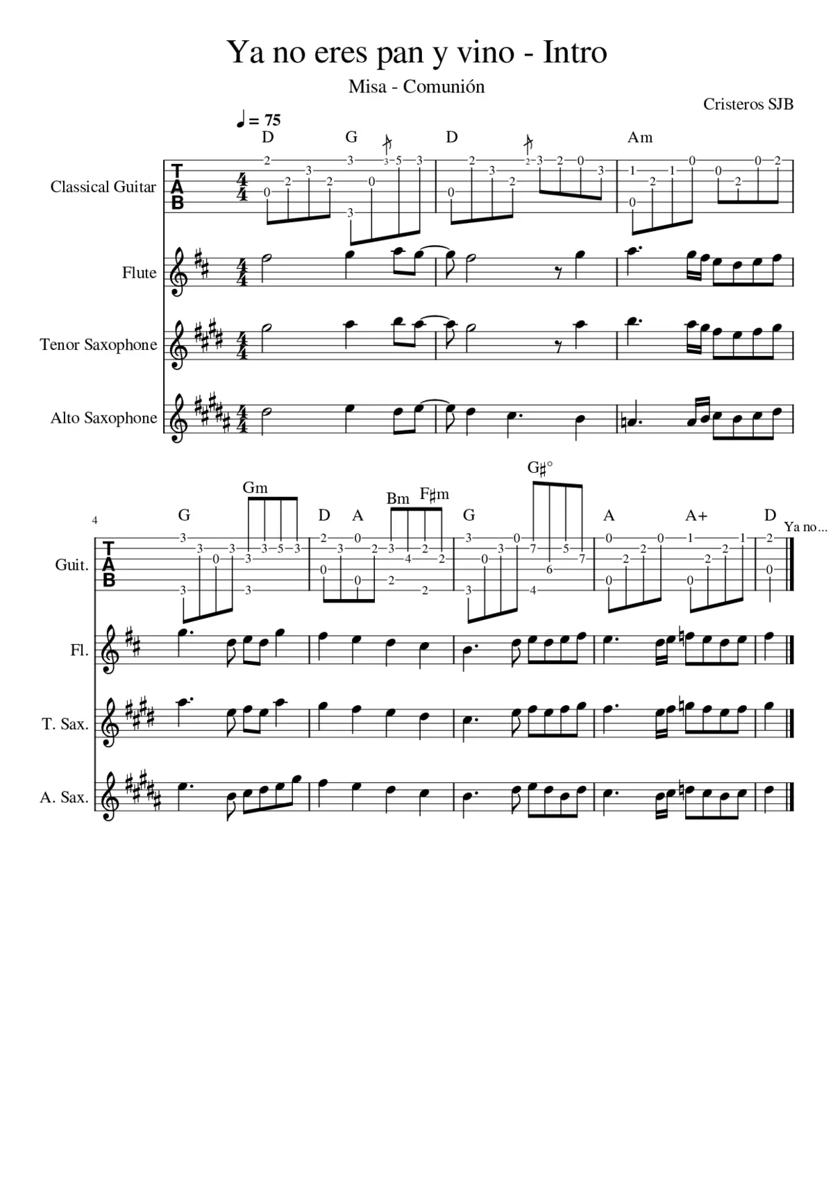 Ya No Eres Pan y Vino - Page 1