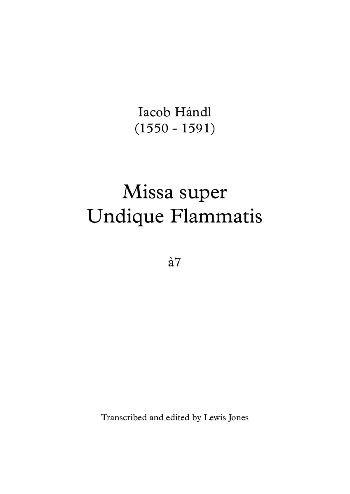 Missa super Undique Flammatis a 7 - Page 1