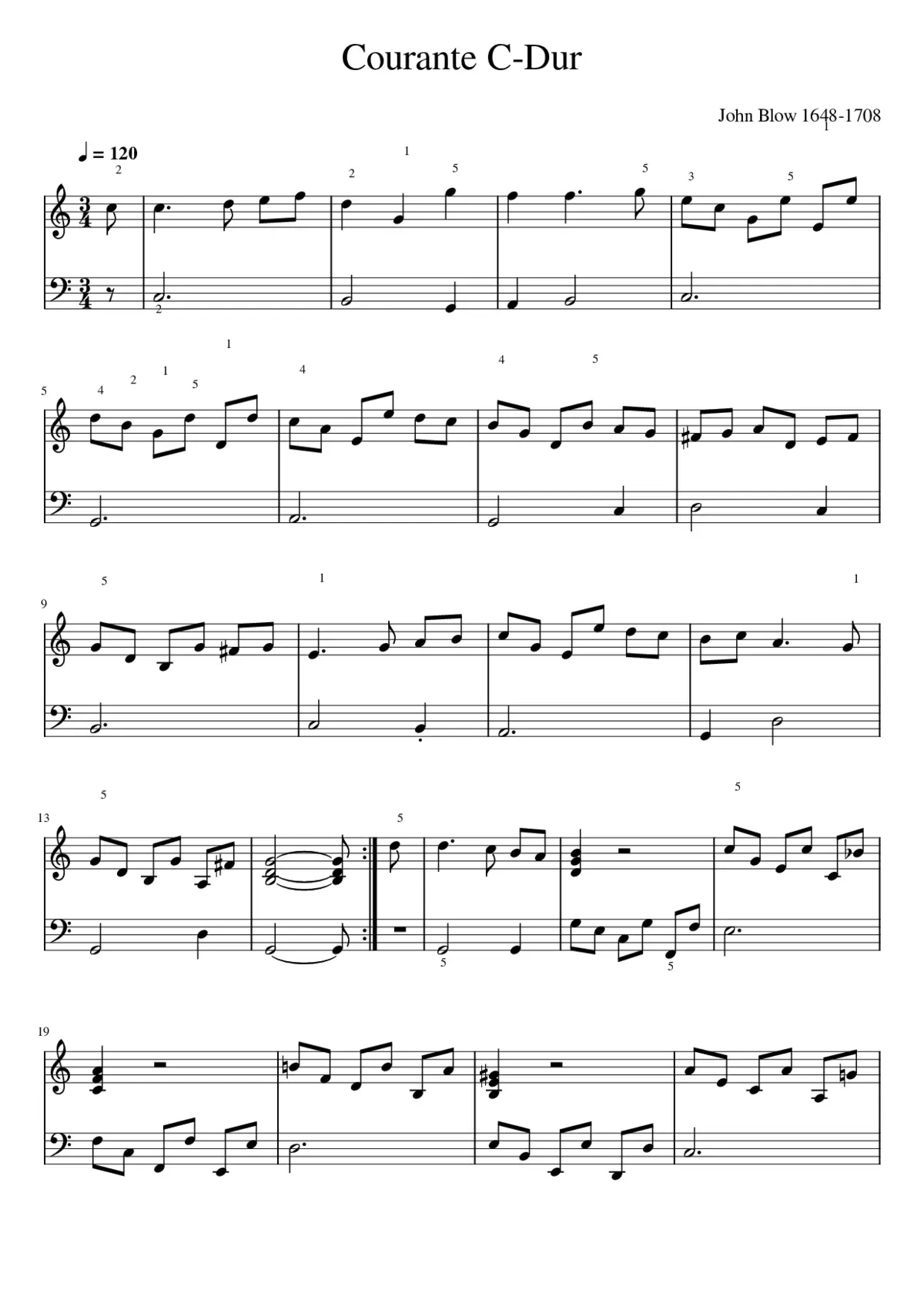 Courante C-Dur - Page 1