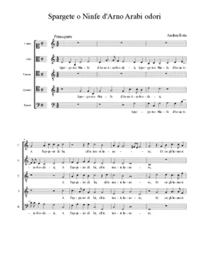 Spargete o Ninfe d'Arno Arabi odori
