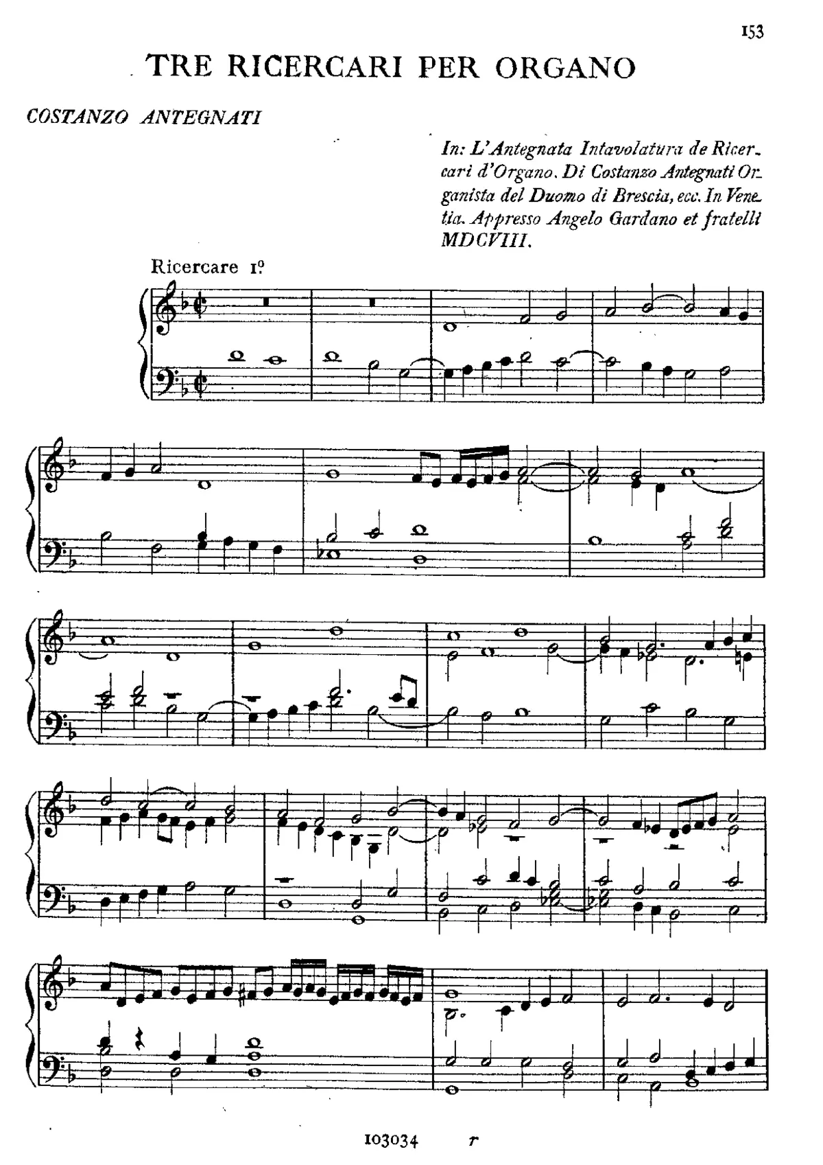 3 Ricercare for Organ - Page 1