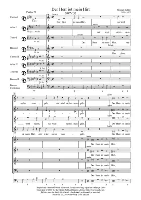 Der Herr ist mein Hirt (Psalm 23), SWV 33