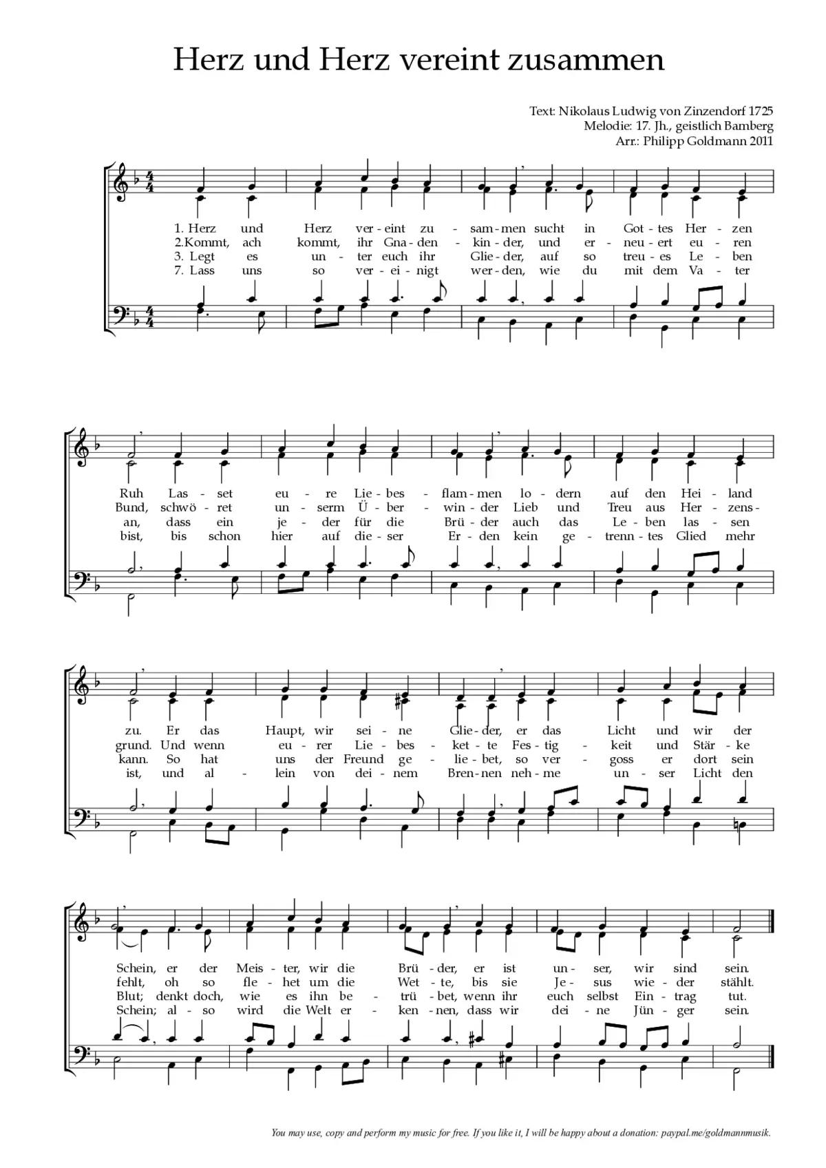 Herz und Herz vereint zusammen - Page 1