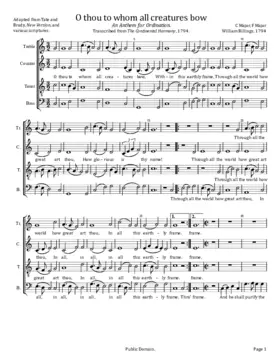 O thou to whom all creatures bow