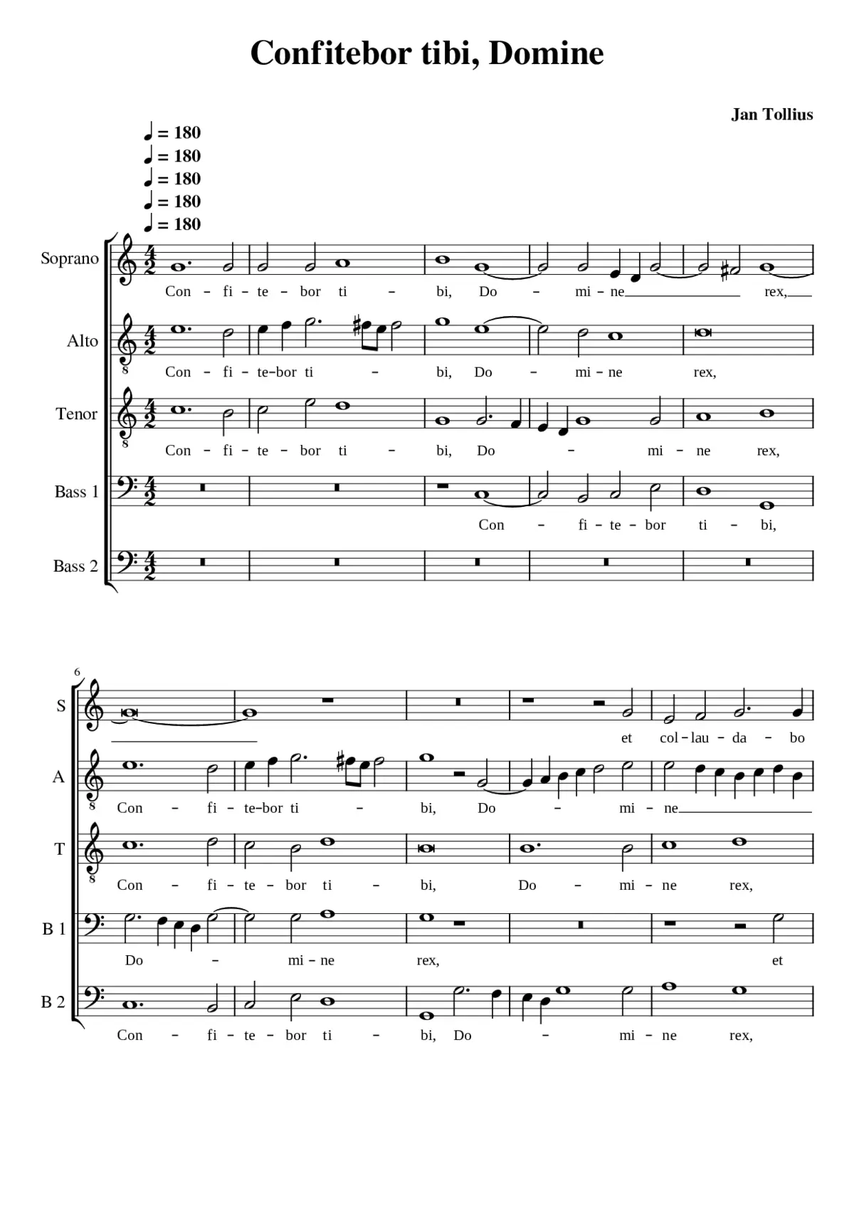 Confitebor tibi Domine rex - Page 1