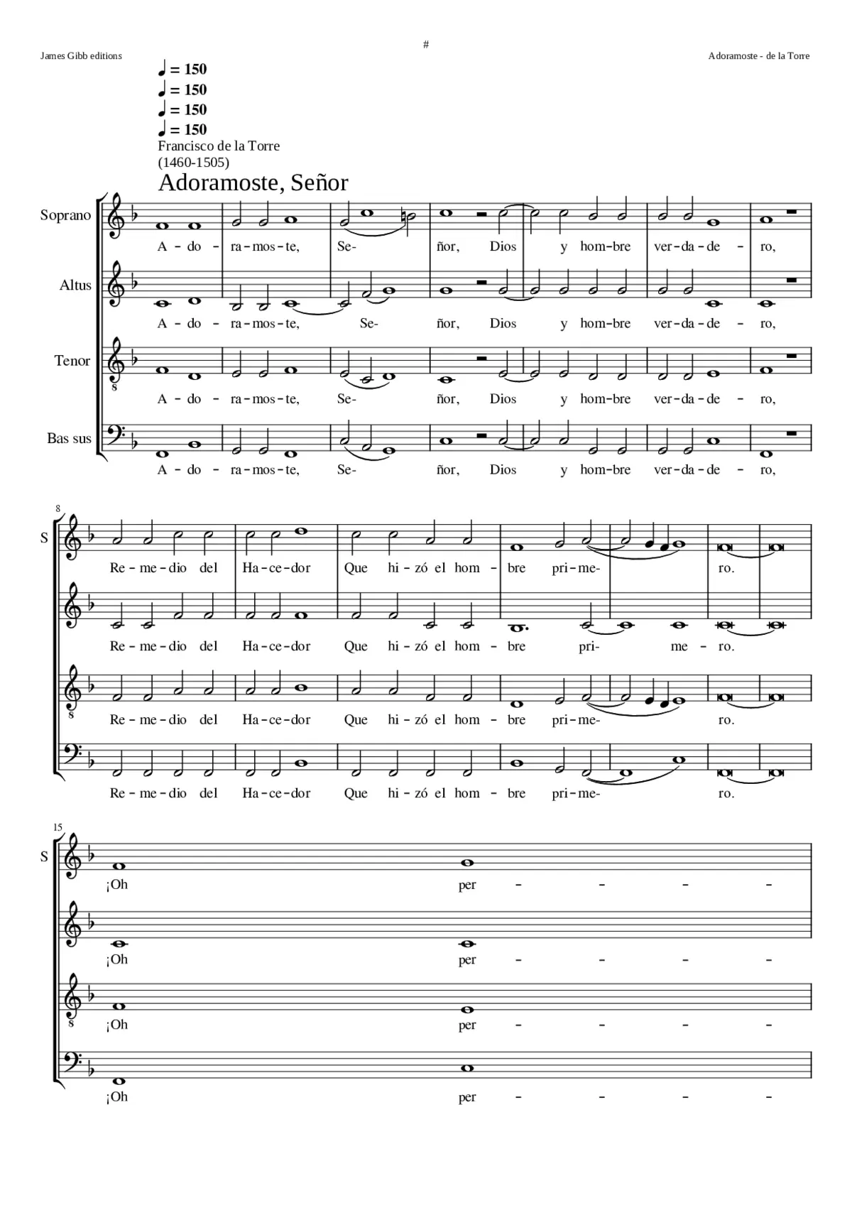 Adoramoste Señor - Page 1