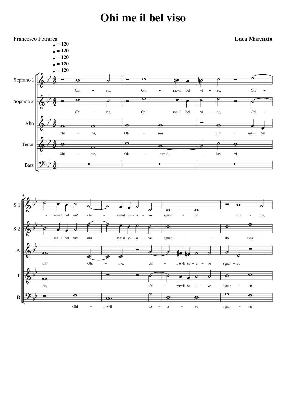 Oimè il bel viso - Page 1