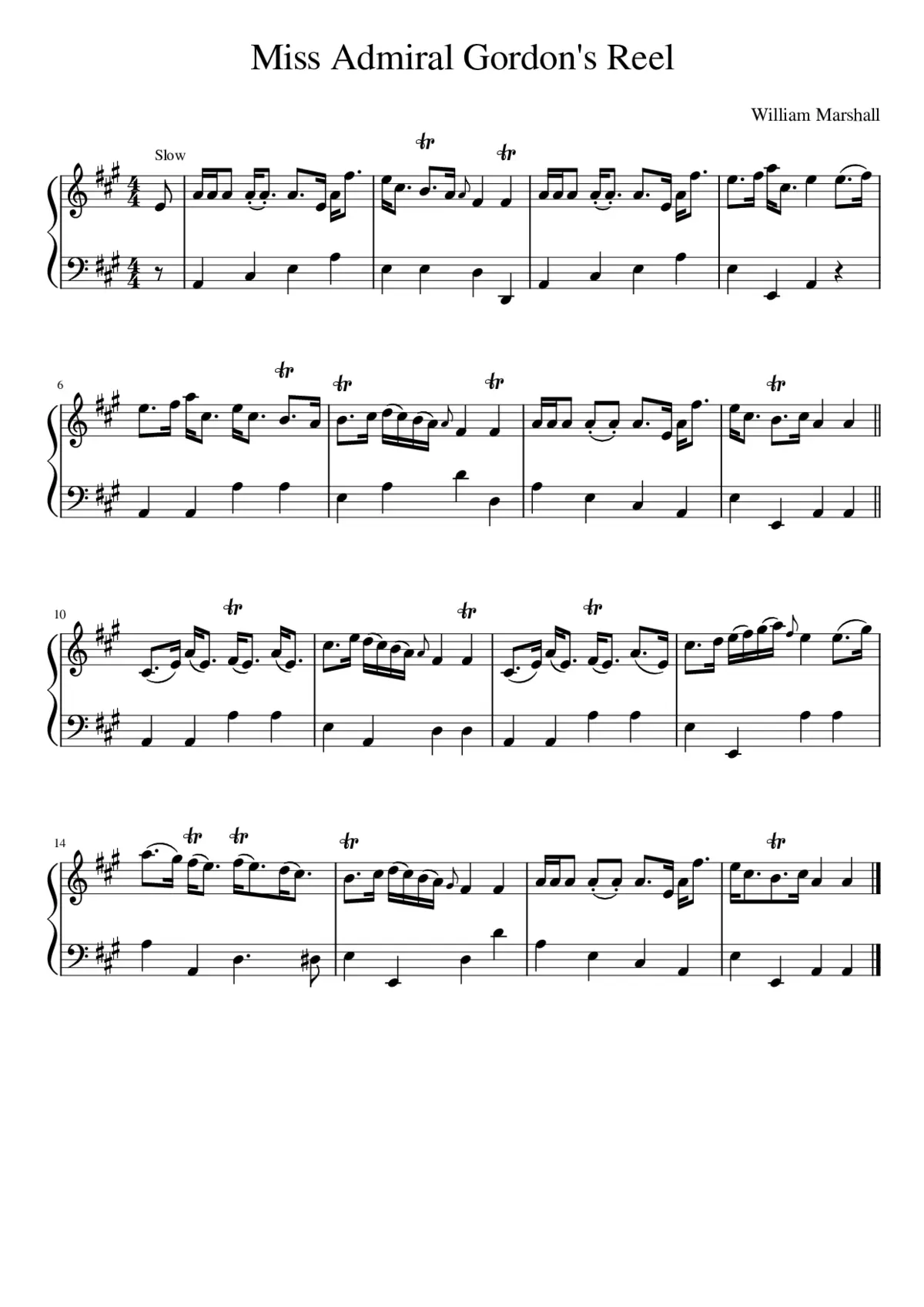 Miss Admiral Gordon's Reel - Page 1