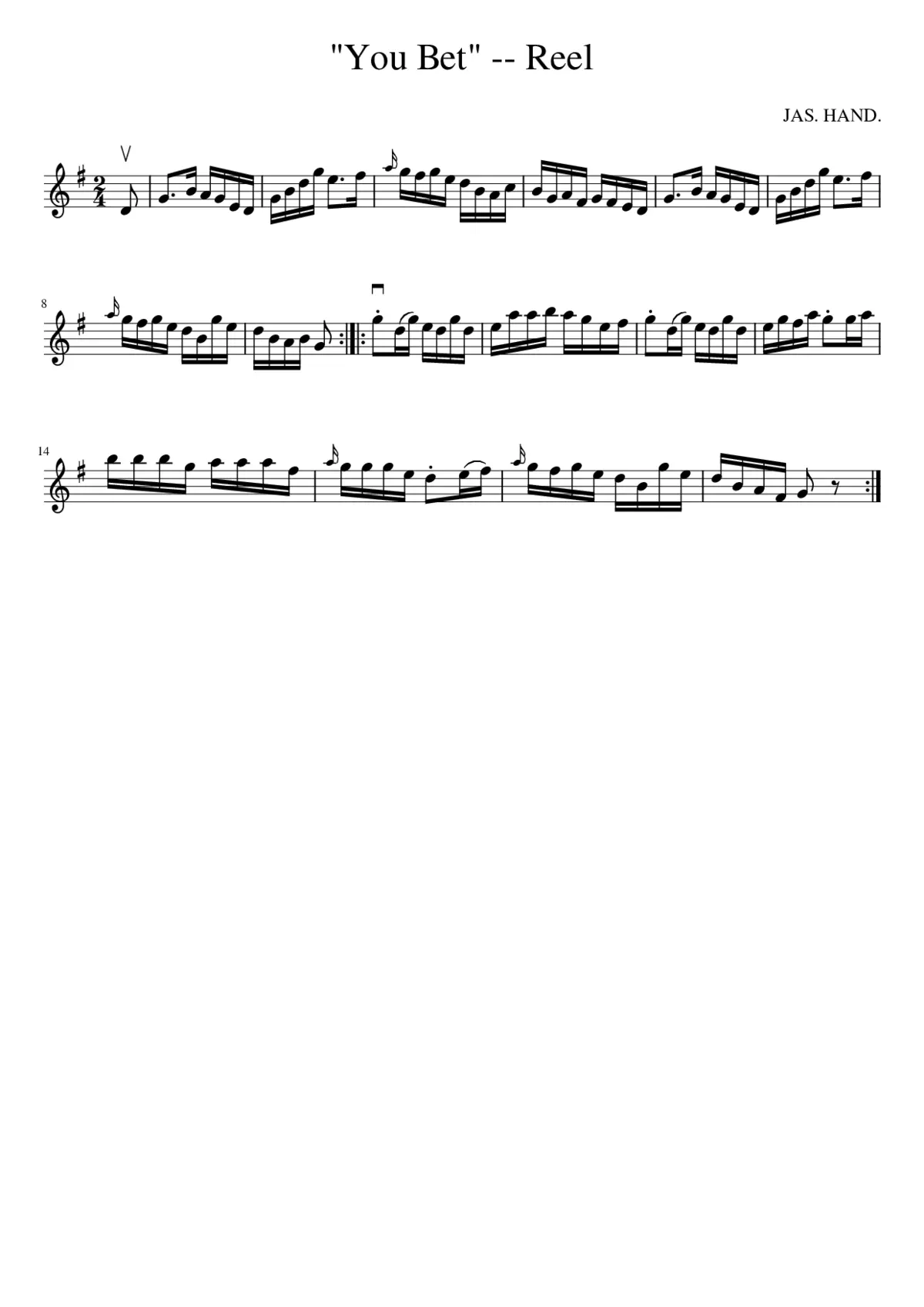 You Bet -- Reel - Page 1