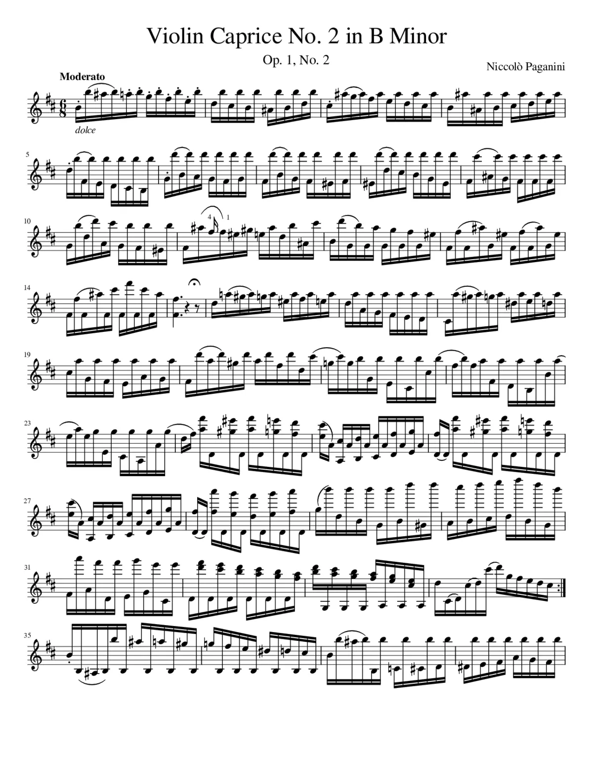 24 Caprices for Solo Violin Op.1 - Page 1