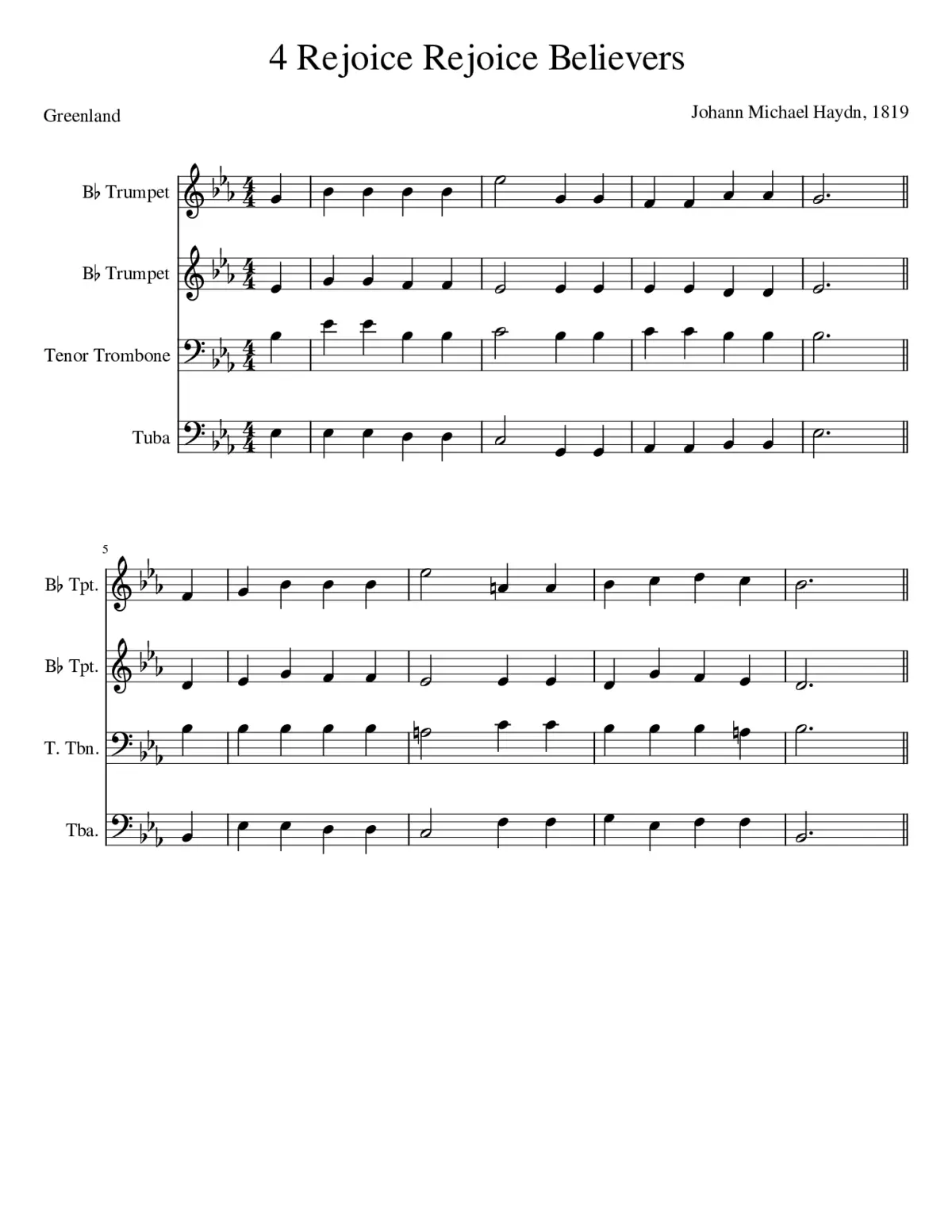 Rejoice Rejoice Believers - Page 1