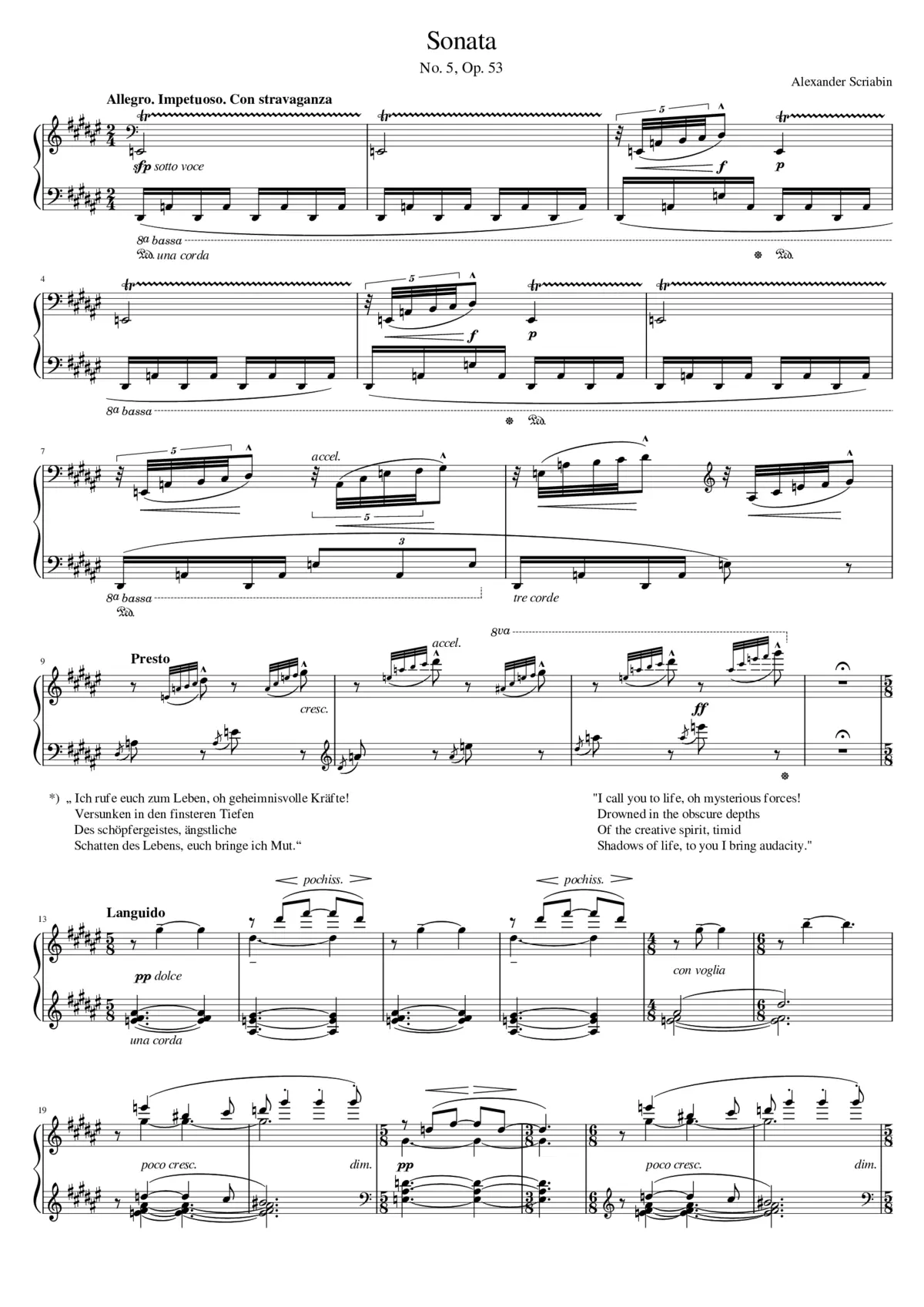 Piano Sonata No.5 Op.53 - Page 1