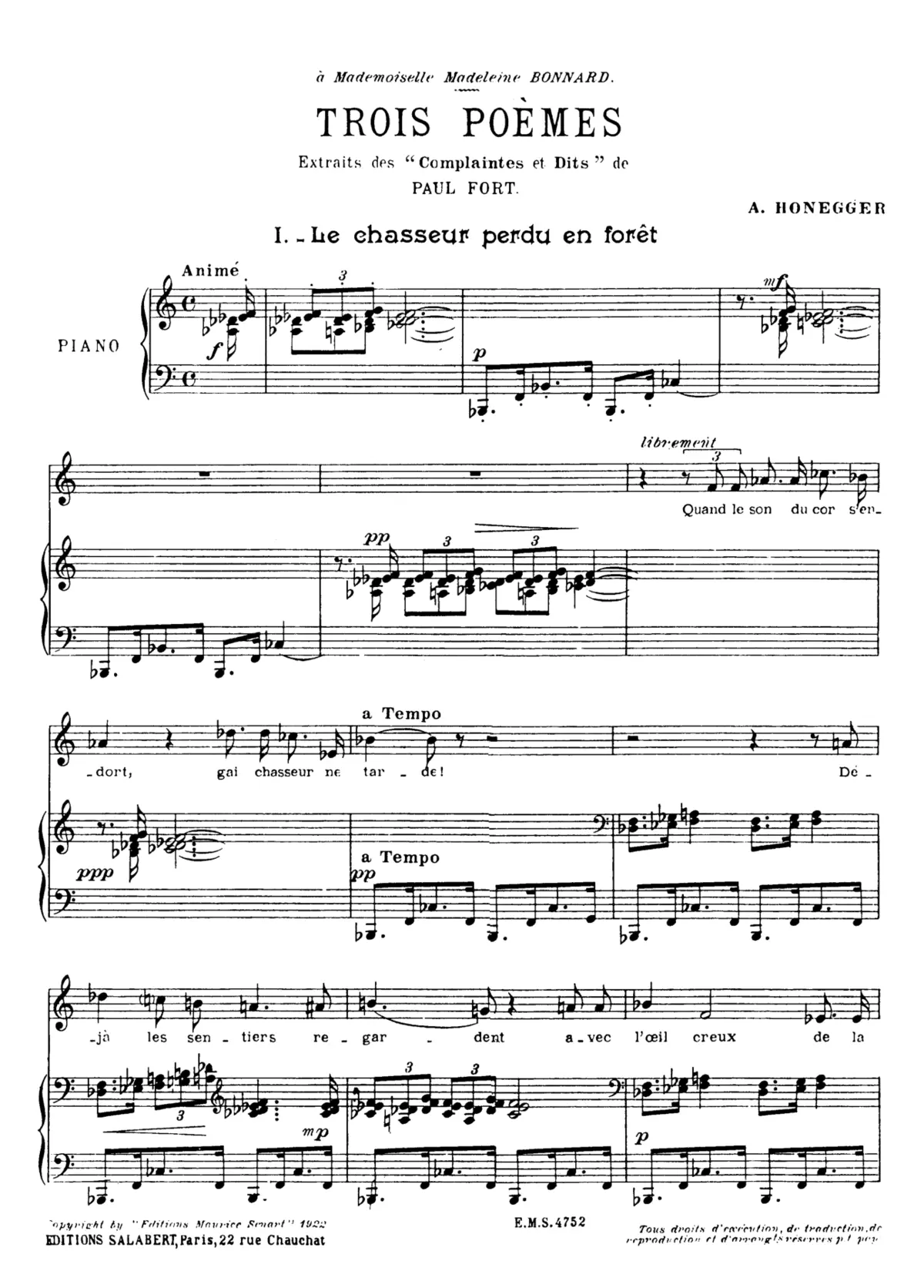 3 Poèmes de Paul Fort - Page 1