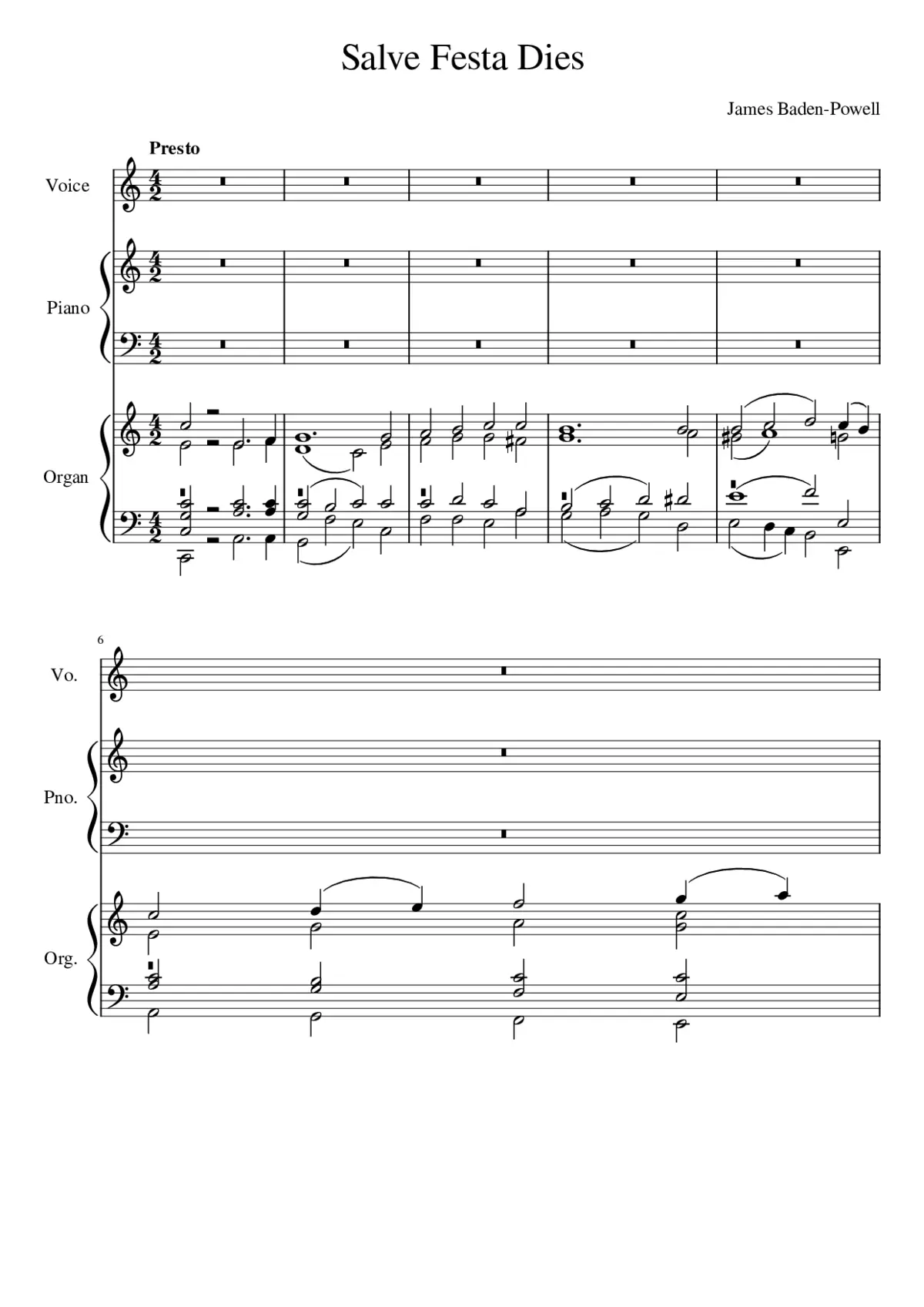 SALVE! FESTA DIES (Powell 13455) - Page 1