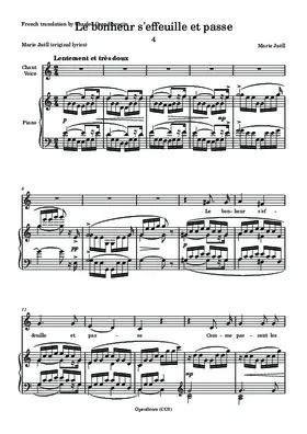 Le bonheur s’effeuille et passe