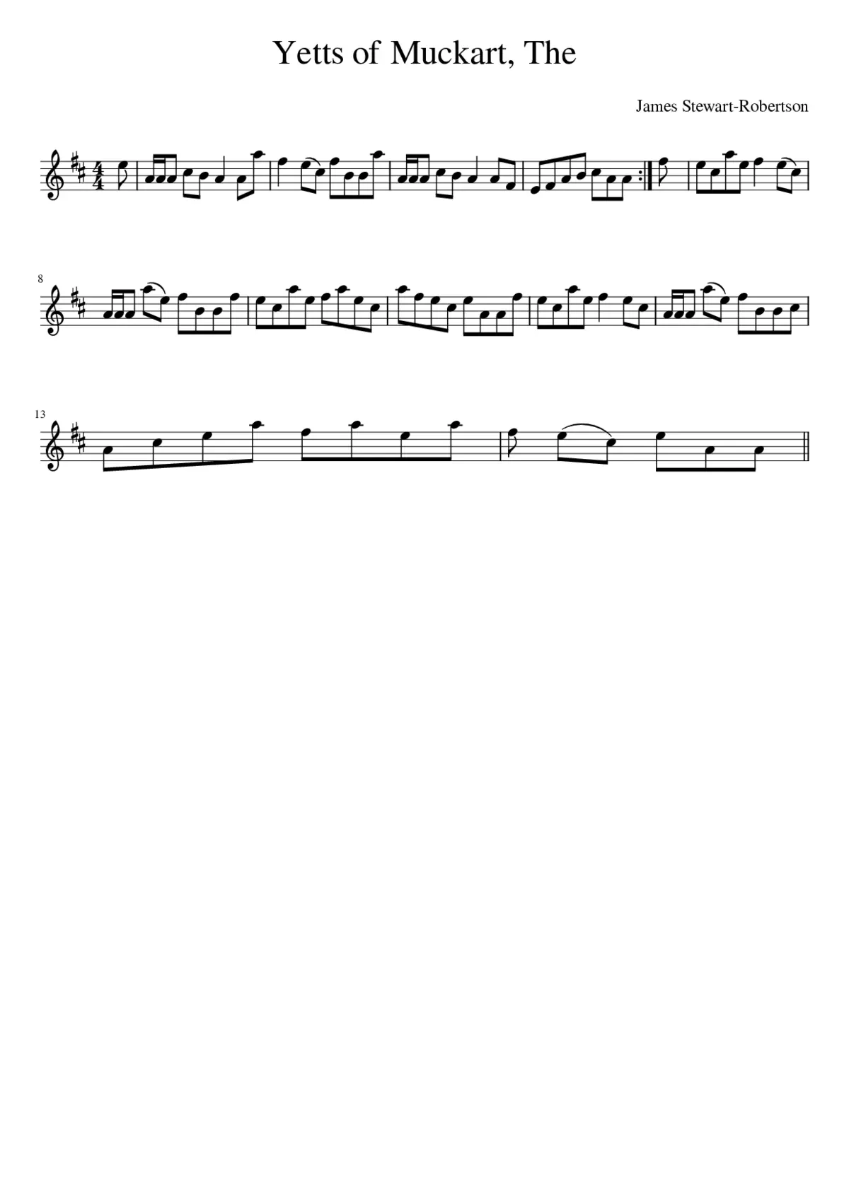 The YETTS OF MUCKART - Page 1